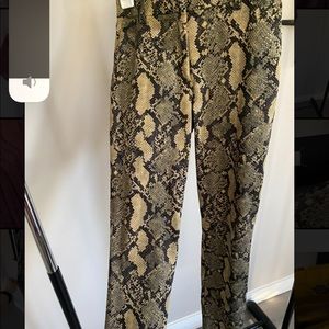 Snake Print Dress Pants